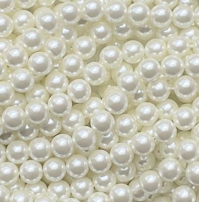 GP821 8mm Natural White Glass Pearls
