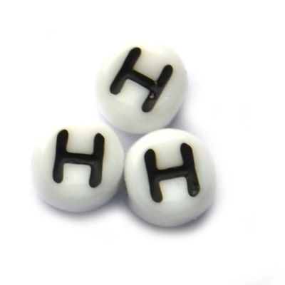 GL5628 H Letter Bead