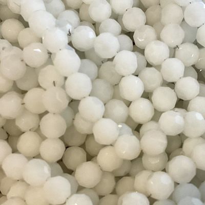 Dip644 8mm white opal crystal rounds