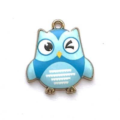 MB1005 Winking Turquoise Owl Charm