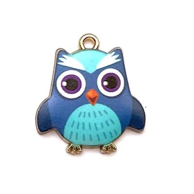 MB1016 Chirpy Blue Owl Charm