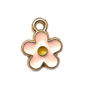 MB1035 Pink Enamel Flower Pendant