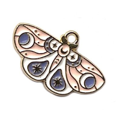 MB1038 Pink Fluttering Moth Pendant