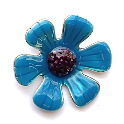 MB1043 Turquoise Enamel Flower Pendants