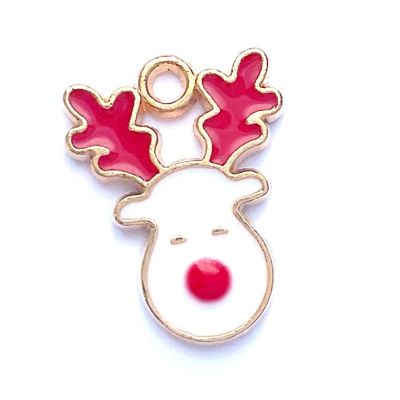 MB341 17x13mm Reindeer Head Charm