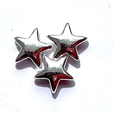 MB697 8mm Silver Star Bead