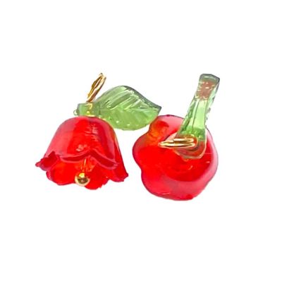 PB394 Red Tulip Charm Pendant