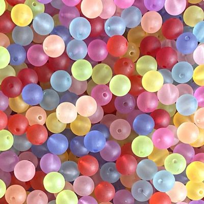 PB401 20 Asst Frost Acrylic 12mm beads