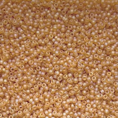 RC11-0132FR Matte Trans Lt Topaz AB Size 11 Seed Beads