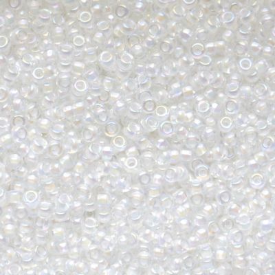 RC11-0284 White Ld Crystal AB Size 11 Seed Beads