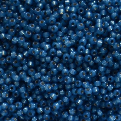 RC11-0648 SL Semi Frost Dk Sky Blue Size 11 Seed Beads