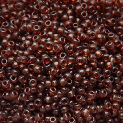 RC8-0134 Trans Dk Topaz Size 8 Seed Beads