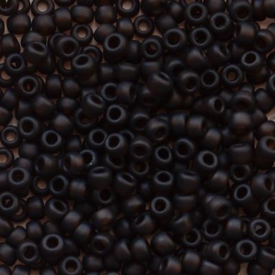 RC8-0135F Matt Trans Brown Size 8 Seed Beads