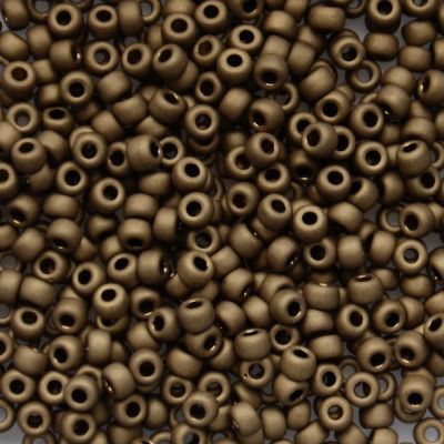 RC8-2006 Met Dk Bronze Size 8 Seed Beads