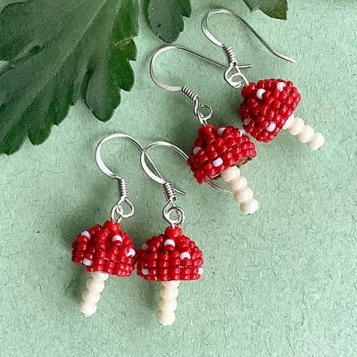 Toadstool Earrings Kit (makes 2)