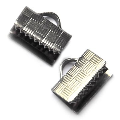 FN036 Antique Silver Ribbon End Connector