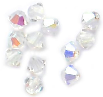 CB302 3mm Clear AB Crystal Bicone