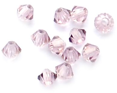 CB305 3mm Light Amethyst Crystal Bicone