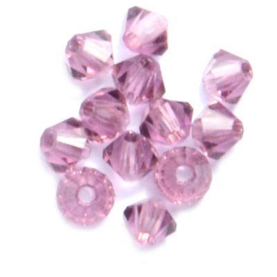 CB306 3mm Dark Amethyst Crystal Bicone