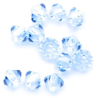 CB307 3mm Light Sapphire Crystal Bicone