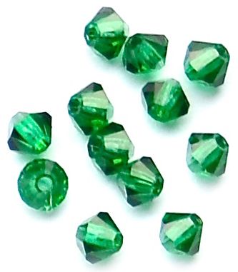 CB310 3mm Emerald Crystal Bicone