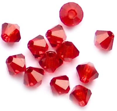 CB318 3mm Dark Siam (Red) Crystal Bicone