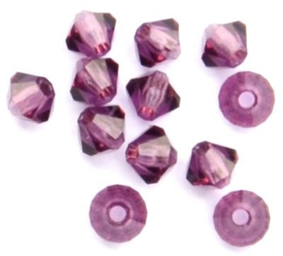 CB324 3mm Deep Violet Crystal Bicone