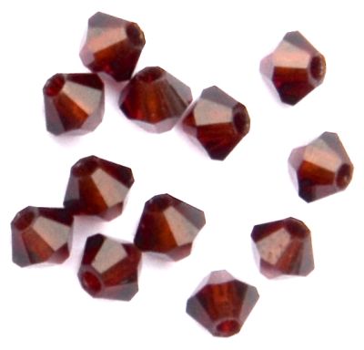 CB329 3mm Garnet Crystal Bicone