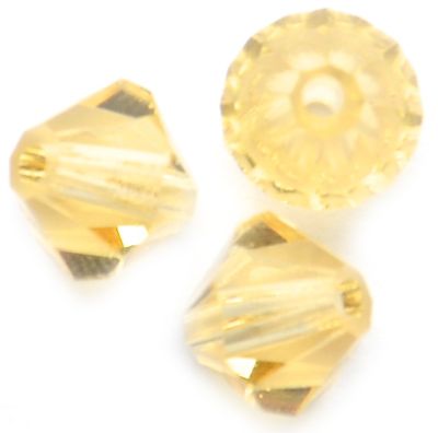 CB604 6mm Light Colorado Topaz Crystal Bicone