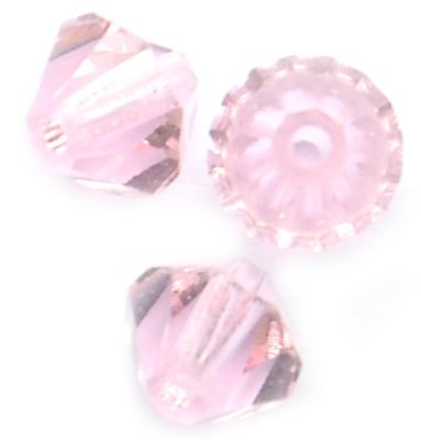 CB605 6mm Light Rose Crystal Bicone