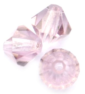 CB606 6mm Light Amethyst Crystal Bicone