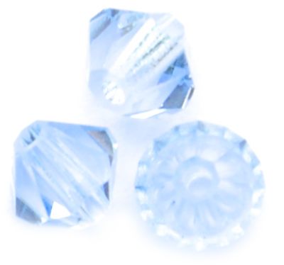 CB607 6mm Light Sapphire Crystal Bicone