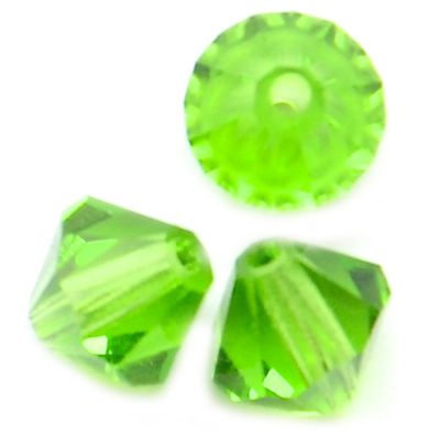 CB613 6mm Peridot Crystal Bicone