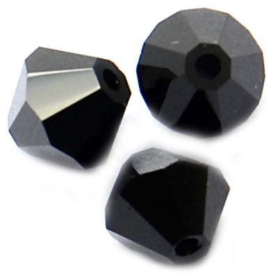 CB616 6mm Jet Crystal Bicone