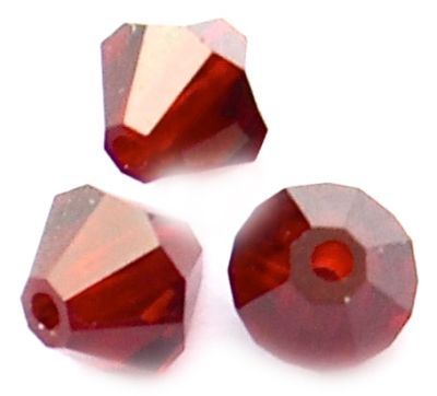 CB623 6mm Garnet Crystal Bicone