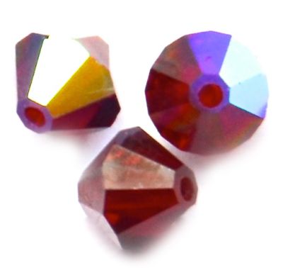 CB636 6mm Garnet AB Crystal Bicone