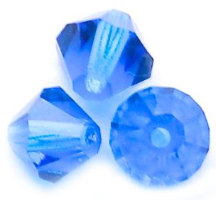 CB646 6mm Dark Turquoise Crystal Bicone