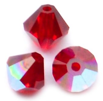 CB651 6mm Dark Siam AB Crystal Bicone