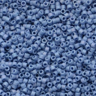 DB2318 Frost Op Glzd Rainbow Soft Blue Delica