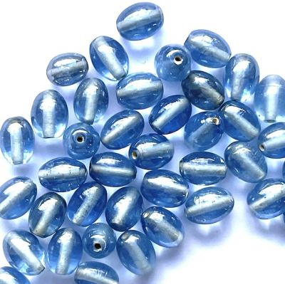 Dip661 12x10mm Pale Blue Lustre Oval Beads