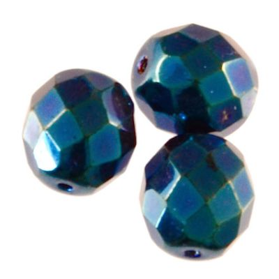 FG1011 10mm Scarab Blue Facet