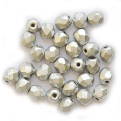 FG487 4mm Silver Facet