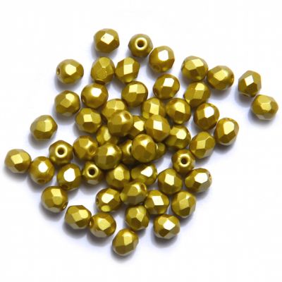 FG504 4mm Olive Pearl Facet