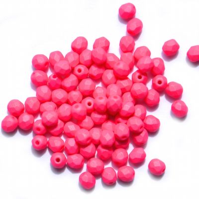 FG509 4mm Semi Matt Bubblegum Pink Facet