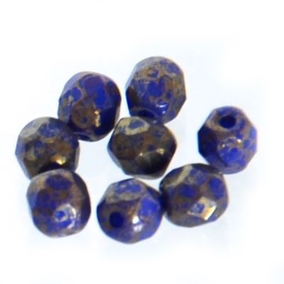 FG526 4mm Lapis Lazuli Blue Facet