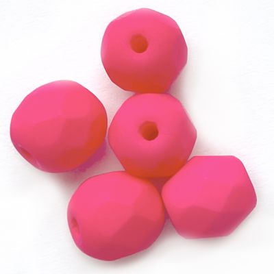 FG624 6mm Fluorescent Op Pink Facet