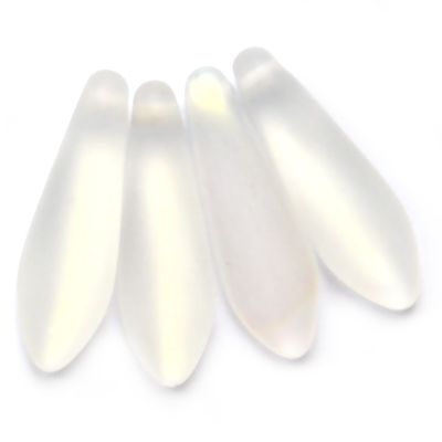 GL0841 15x5mm Matt Crystal AB Dagger