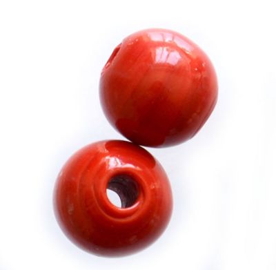 GL1360 18mm Op Red Glass Round