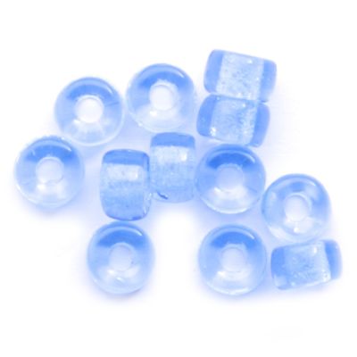 GL3368 6x4mm Transparent Pale Blue Crow Bead