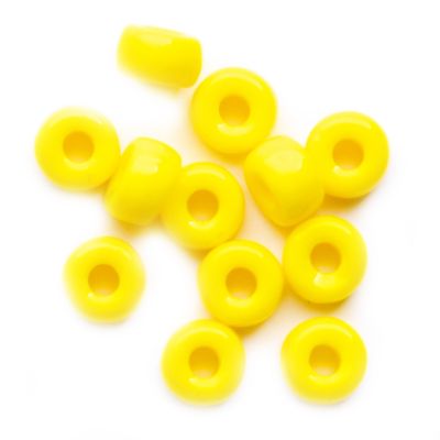 GL3375 6x4mm Opaque Yellow Crow Bead